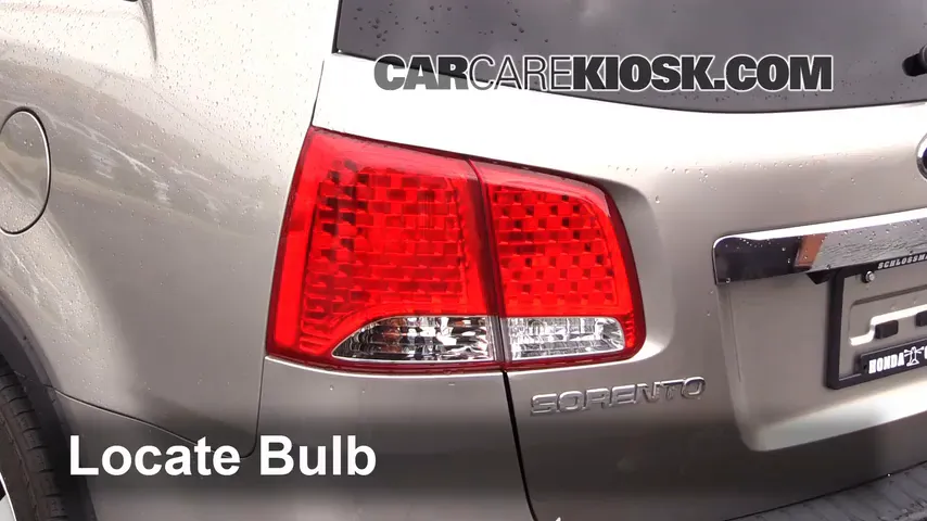 2013 Kia Sorento LX 2.4L 4 Cyl. Sport Utility (4 Door) Lights Tail Light (replace bulb)